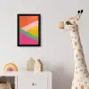 Driehoeken - Kleurrijk - Abstract fotolijst zwart zonder passe partout klein -usfeer4_kinderkamer