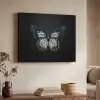Vlinder - Monochroom - Balans Textielframe zwart klein -sfeer3