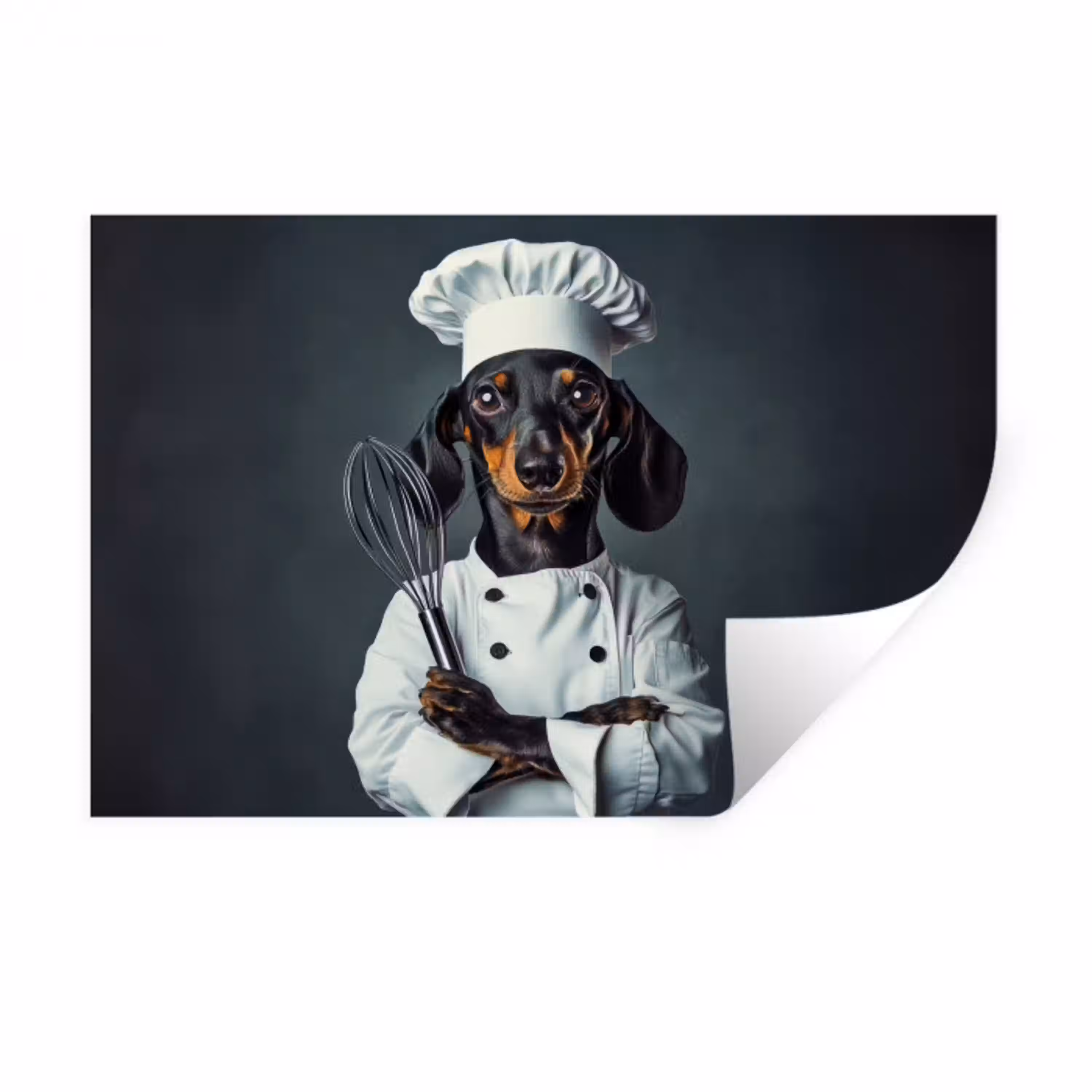 Hond - Garde - Kok Muursticker klein -3d