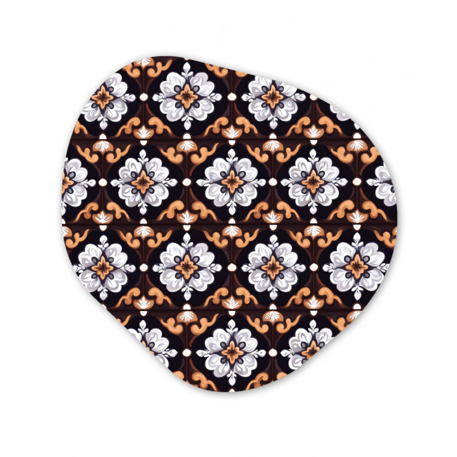 traditioneel - Element - Kleurrijk Wandcirkel Organisch Aluminium middel 851 -3d