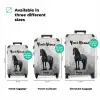 Statisch Portret van een Zwart Paard NBS - Handbagage koffer - Kinderen Unisex middel zzzzzzVergelijking_3EN
