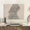 Lijnen - Abstract - Golvend - Zwart PET vilt klein -sfeer1