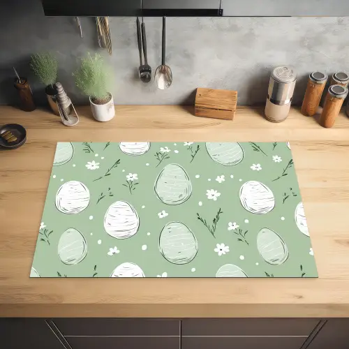Groen - Eieren - Patroon Inductie beschermer vinyl 3mm klein -sfeer5
