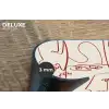 Gezichten - Abstract - Rood - Beige Placemat vinyl groot 368 -closeup