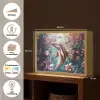 Dolfijn - Vissen - Onderwaterwereld - Bloemen Light Box met batterij (Wandlamp kind) middel -USP_websiteoverzichtNL