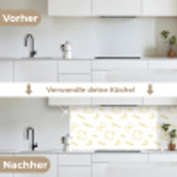 Pasta - Geel - Wit - Patroon keuken achterwand 2 middel -voor-na_DE