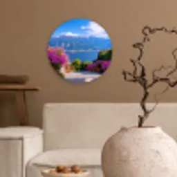 Lake Como - Italië - Landschap Wandcirkel kunststof plaat 5mm dik klein -sfeer1