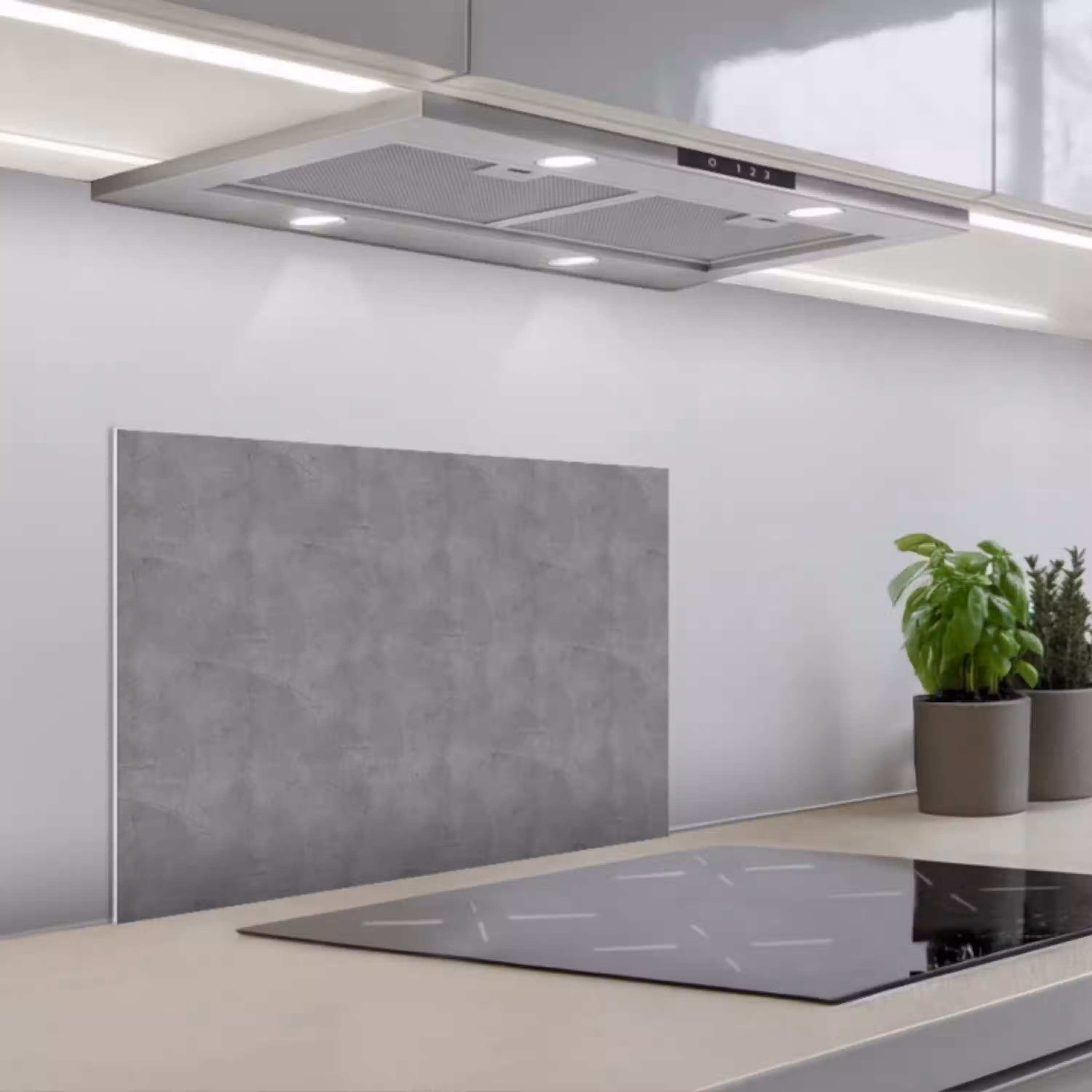 Beton - Structuur - Patroon keuken achterwand spatscherm klein 900 -3d_schuin