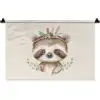 Luiaard - Dieren - Bohemian - Boho Wandkleed katoen klein -zz3d