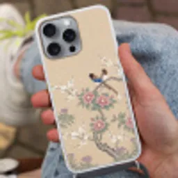 Bloemen - Vogels - Bloemen Hoesje iPhone 16 Pro Max met koord klein -sfeer3