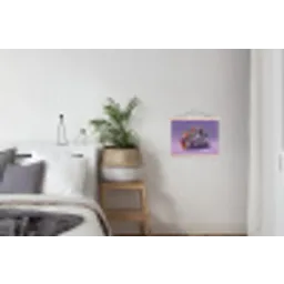 Edelstenen - Glitters - Paars - Kleurrijk textielposter latten blank klein -woonkamer