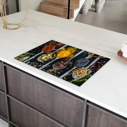 Lepels - Kruiden - Paars Inductie beschermer vinyl 3mm klein -sfeer8