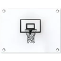 Basketbalbord - Minimalistisch - Zwart tuinposter los doek klein -3d