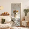 Vintage - Alpaca - Badkuip - Bloemen - Dieren deurposter klein -sfeer2