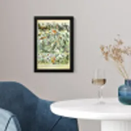 Dieren - Vintage - Adolphe Millot - Vogels - Design fotolijst zwart zonder passe partout klein -sfeer4