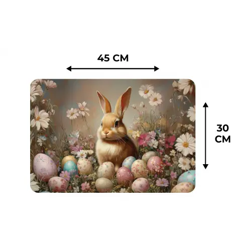 Paashaas - Lente - Paaseieren Placemat vinyl groot -specs