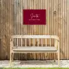Santa - Wine - Rood - Kerst - Kerstman Tuinposter op houten frame 2 cm dik klein -sfeer4
