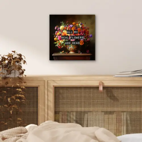 Kleur - Bloemen - Vintage - Bloemenvaas aluminium wit klein -sfeer3