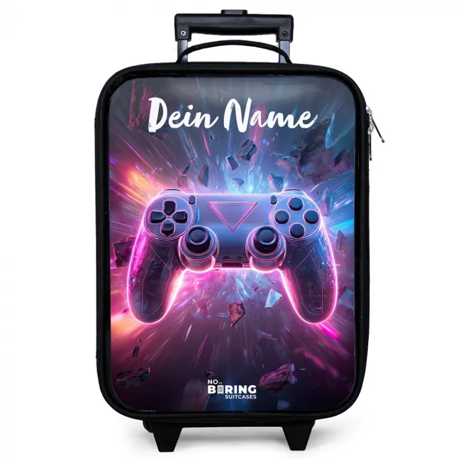 Kinderkoffer mit Name - Controller - Neon - Spiel