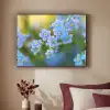 Bloemetjes - Blauw - Vergeet mij nietjes Textielframe zwart klein -sfeer1