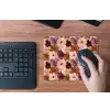 Bloemen - Abstract - Aardetinten muismat rubber klein 262 -toetsenbord