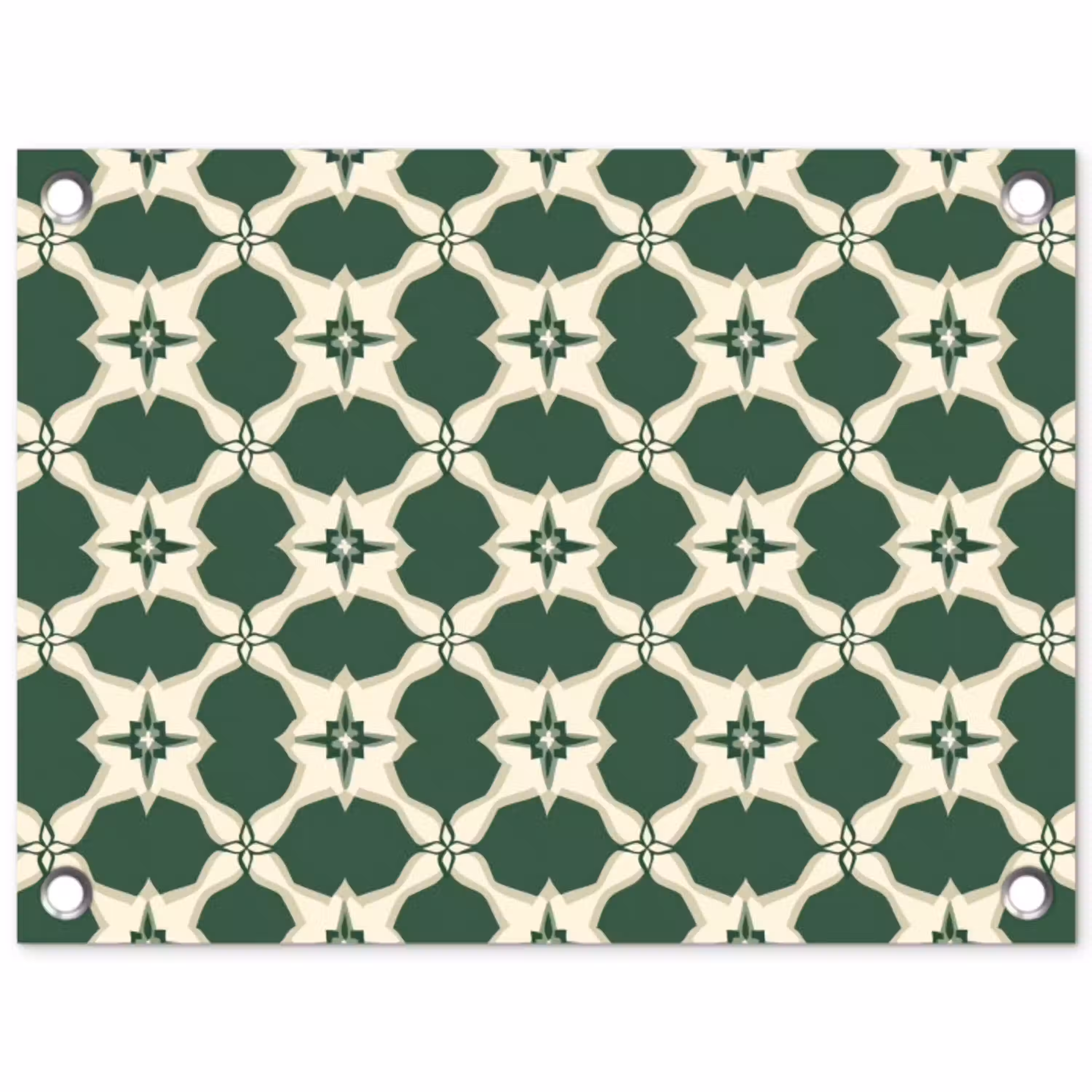 Tegel - Klassiek - Groen tuinposter los doek klein 239 -3d
