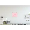 Girl power - Roze - Hartje textielposter latten blank klein -kinderkamer