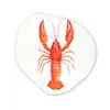 Kreeft - Waterverf - Aquarel - Oranje Wandcirkel Organisch Aluminium middel -3d