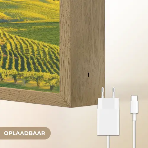 Toscane - Landschap - Wijngaarden Light Box met batterij (Wandlamp) middel -USP_websiteoplaadbaarNL