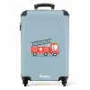 Brandweerauto blauwe achtergrond Koffer - NBS - Handbagage middel -productfoto_recht