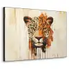Luipaard - Symmetrisch - Strepen Textielframe - compleet frame klein -3d