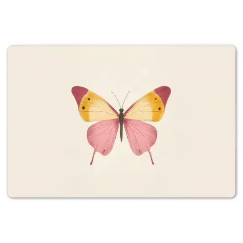 Vlinder - Illustratie - Roze Placemat vinyl groot -zzsfeer1_Kitchenyeah-website