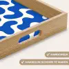Vormen - Abstract - Blauw - Golven Dienblad Rechthoek middel -USP_HandgreepNL