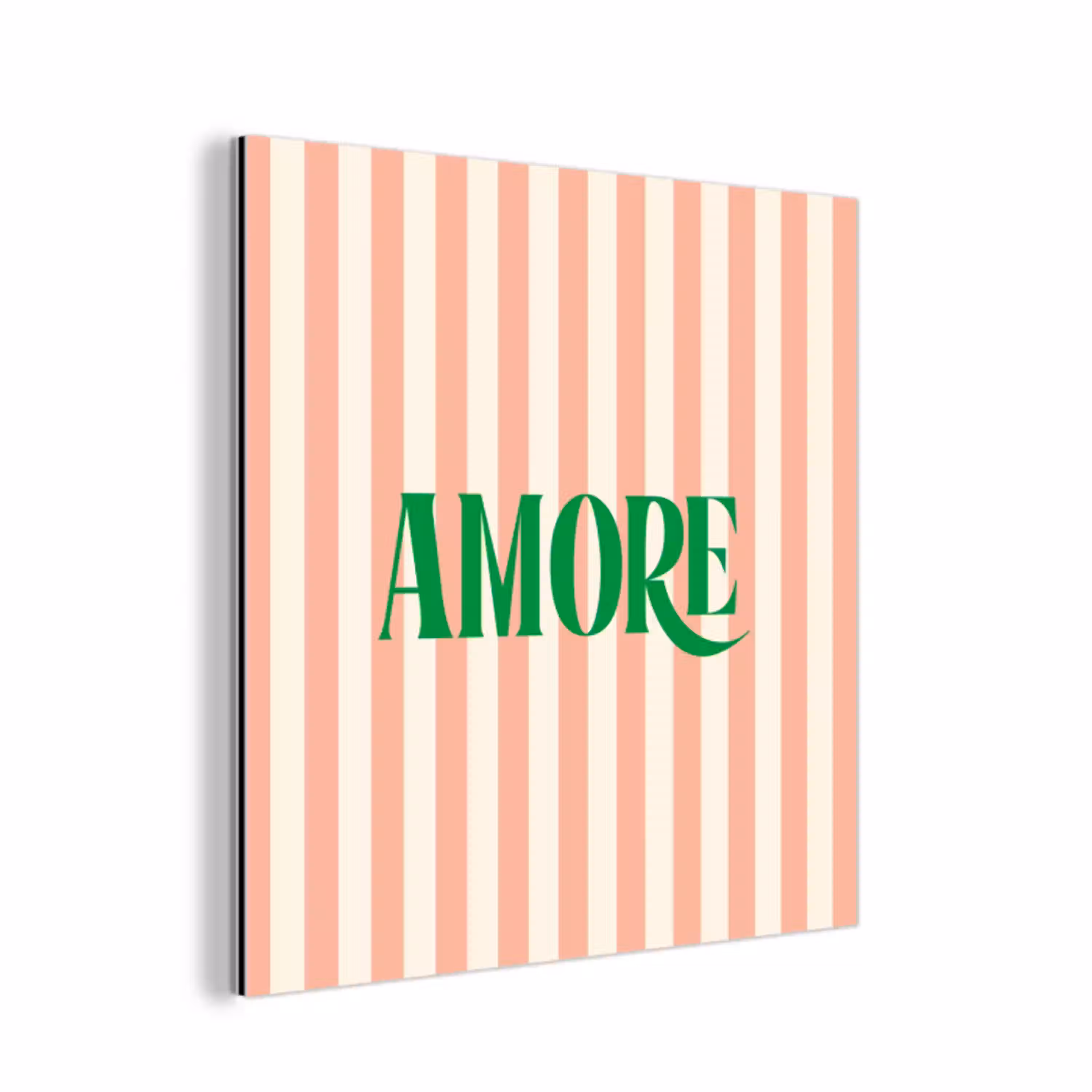 Zachtroze - Groen- Strepen - Amore aluminium wit klein -3d