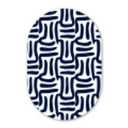 Abstract - Modern - Blauw Wandcirkel Ovaal Forex klein 630 -3d