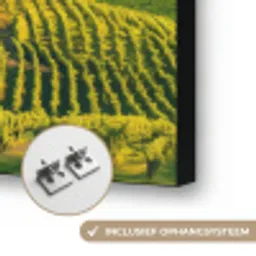 Toscane - Landschap - Wijngaarden Textielframe zwart klein -USP_ophangsysteemNL
