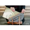 Abstract - Penseelstreken - Golven - Groen laptophoes neopreen klein -tas