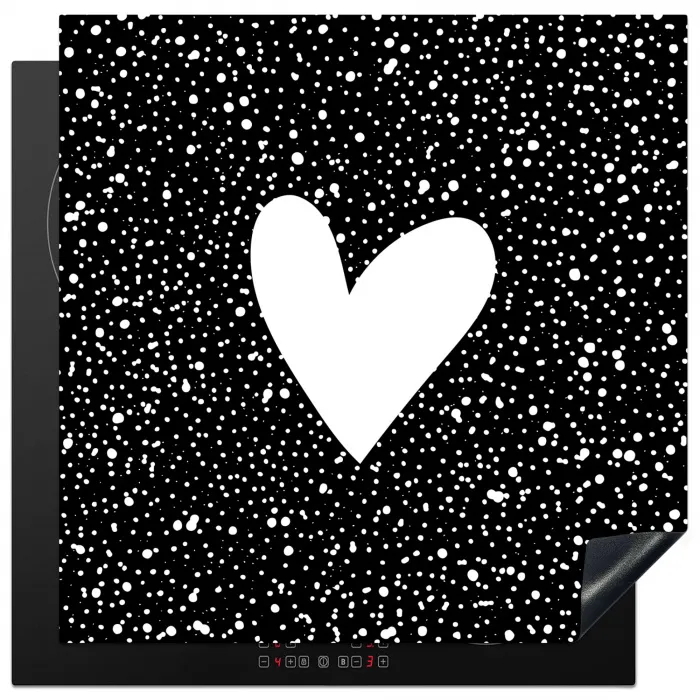 Design - Liefde - Hartje Inductie beschermer vinyl 3mm middel -3d