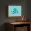 Octopus - Blauw - Gezicht Light Box met batterij (Wandlamp kind) middel -sfeer5_kind