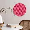 Rood - Roze - Schaakbord - Valentijn Wandcirkel plexiglas klein -sfeer4