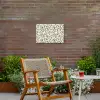 Bladeren - Bessen - Roze Tuinposter op houten frame 2 cm dik klein 845 -sfeer3