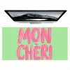 Mon cheri - Groen - Roze Muismat XXL klein -zzz3d