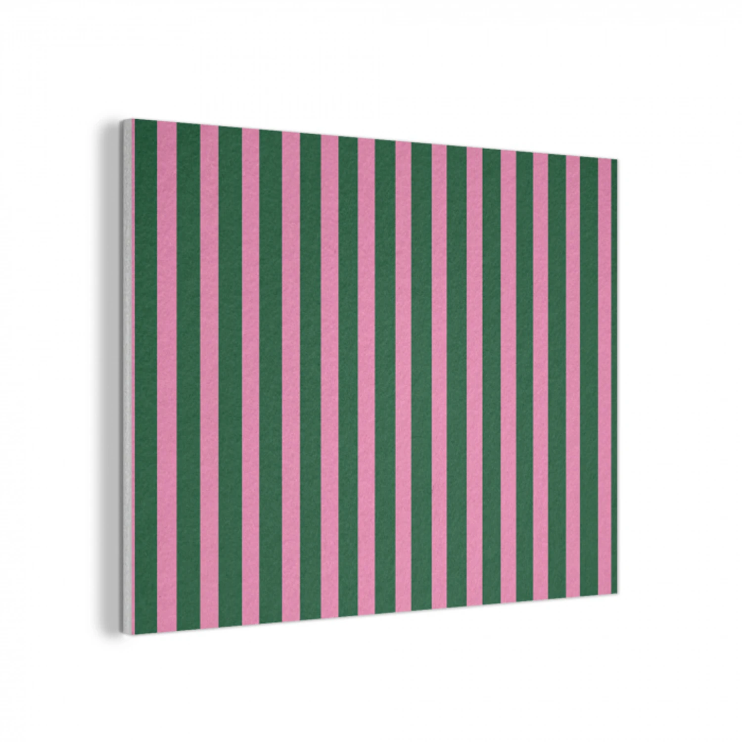 Verticale strepen - Groen - Roze PET vilt klein 837 -3d