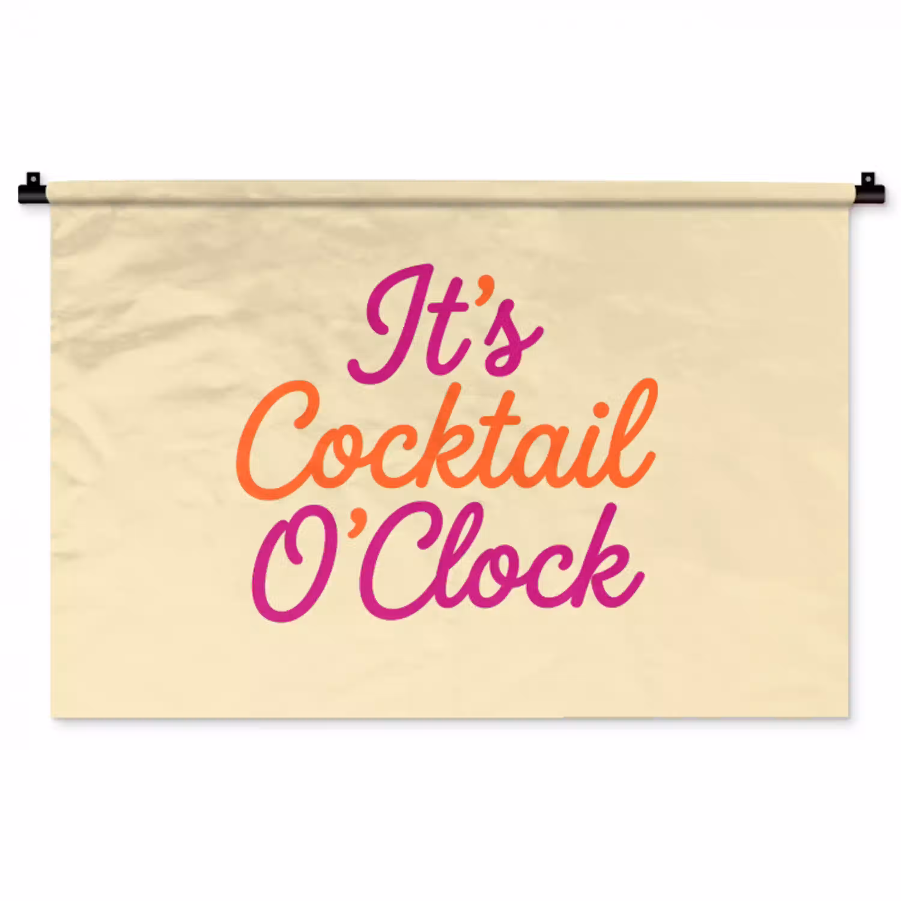 Cocktail O'Clock - Geel - Retro Wandkleed katoen middel -zz3d