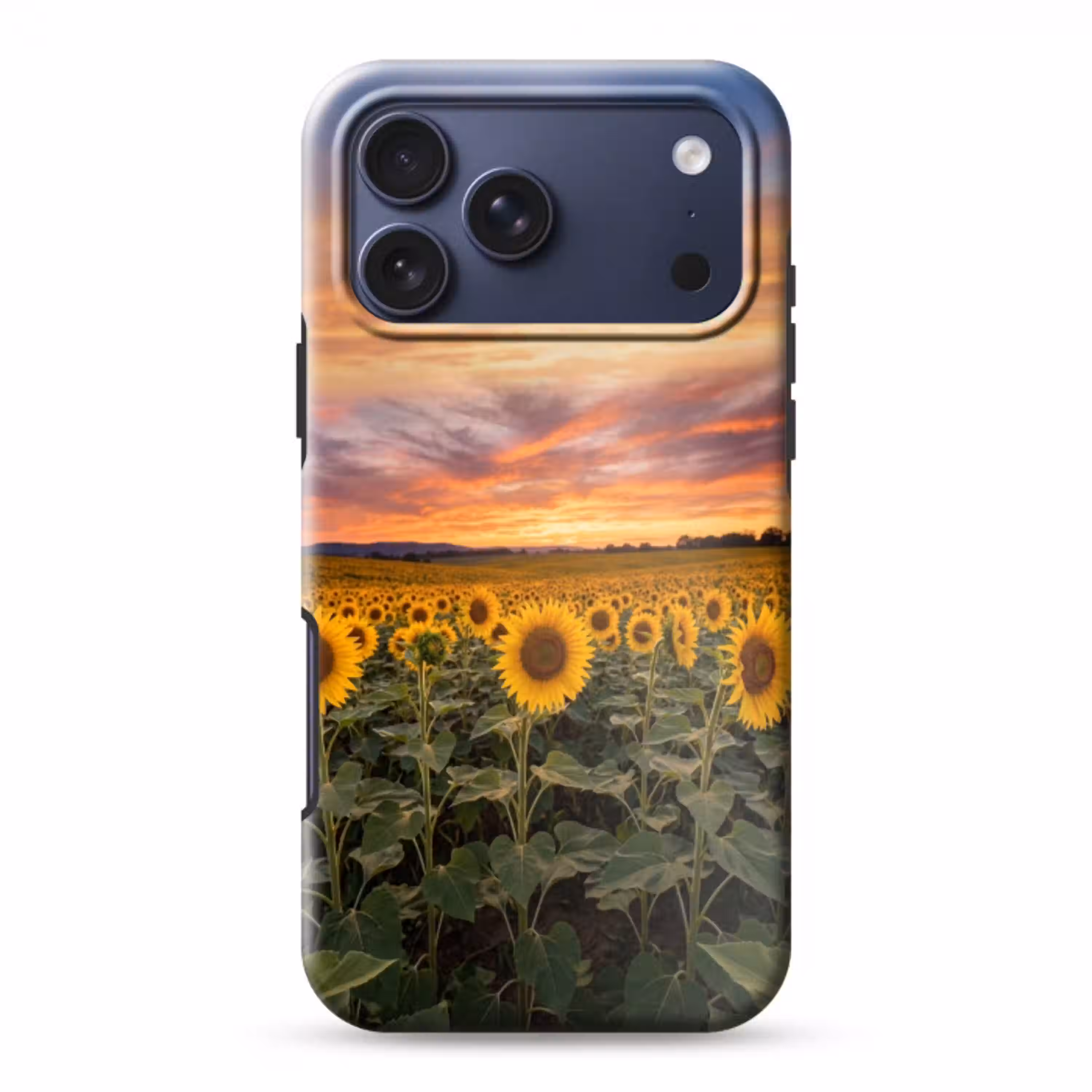 Zonnebloemen - Heuvellandschap - Geel Toughcase MagSafe Apple iPhone 17 Pro Max klein -3d