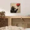 Street art - Chimpansee - Ballon - Graffiti - Banksy plexiglas 5mm klein -sfeer4