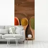 Pollepel - Kruiden - Eten - Specerijen - Tafel fotobehang vinyl groot -woonkamer