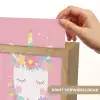 Eenhoorn - Bloemen - Roze Light Box met kabel (Kinderlampje) klein -USP_websiteprintNL