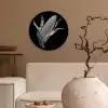 Maïskolf - Glanzend metaal - Elegant Wandcirkel kunststof plaat 5mm dik klein -sfeer1