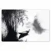 Boot - Rivier - Bamboe - Wit Placemat vinyl groot -zzsfeer1_Kitchenyeah-website